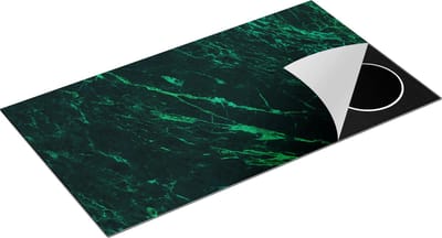 Chefcare Inductie Beschermer Donker Groene Marmer - Groen - 95x50 cm - Afdekplaat Inductie - Kookplaat Beschermer - Inductie Mat