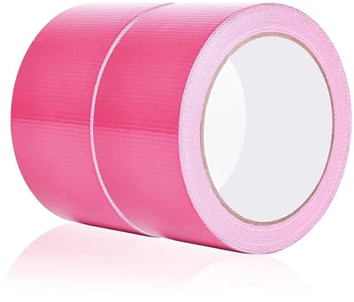 Kleurige Gaffer Tape Set van 2 Rollen, 50 mm x 20 m, Sterke Plakband voor Reparaties, DIY Projecten en Creatieve Toepassingen (Roze)
