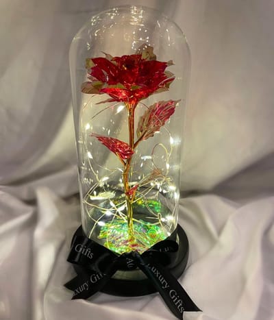 AG Luxurygifts- galaxy rose - cadeau - flower box - rozen - Moederdag -  voor haar - luxe - verrassing - glas -  valentijnsdag
