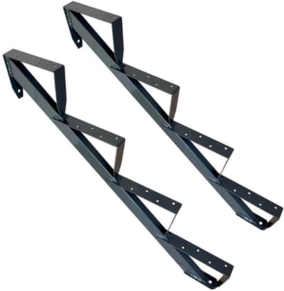Houten Trapframe voor Binnen en Buiten - Antraciet, Keuze uit 2-6 Treden