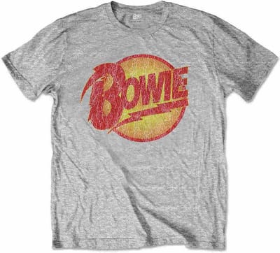 David Bowie - Vintage Diamond Dogs Logo Kinder T-shirt - Kids tm 4 jaar - Grijs