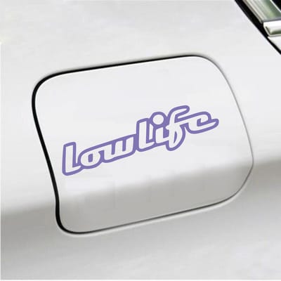 Bumpersticker - Lowlife - 6,3 X 22,1 - Paars