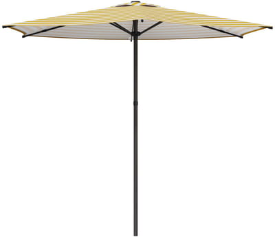 vidaXL - Tuinparasol - 270 - x - 270 - cm - Polyester - Rechthoekig - Geel - en - Wit