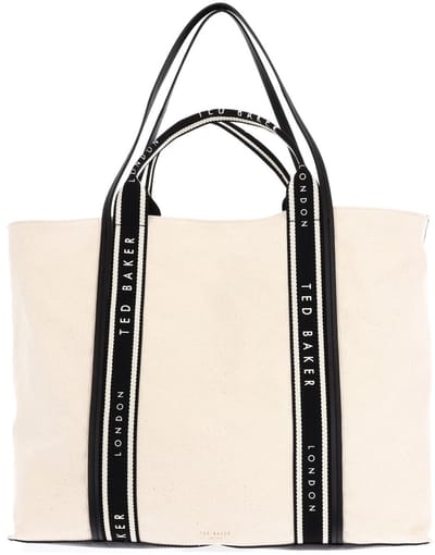 Ted Baker shopper Laurine Canvas Webbing Detail Large Shopper Natural beige