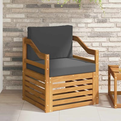 vidaXL - Buiten - bank - set - Massief - Acacia - Hout - en - Polyester