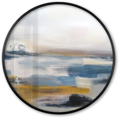Poster in lijst Rond - Fotolijst 60x60 cm - Posters - Olieverf - Schilderij - Abstract - Ronde posterlijst zwart - Decoratie - Wanddecoratie woonkamer - Muurdecoratie slaapkamer
