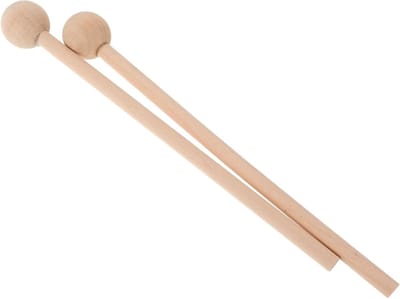 Ritmestokken Kind - Xylofoon Mallets - Muziekeducatie Peuters - Kindvriendelijk Ontwerp - 20.50X2.50X2.50CM - Beige