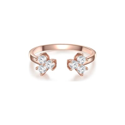 Glanzstücke München Dames-Damesring 925 Zilver Zirkonia 50 Roségold 32021132