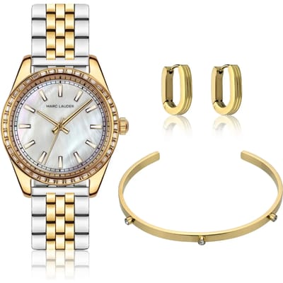 Set van horloge en oorbellen voor dames Marc Lauder Tirana