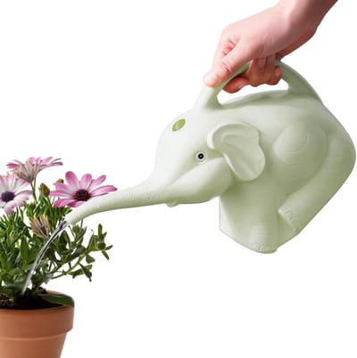 Gieter Voor Binnen - Gieter - Gietertjes - Garden Gieter - Olifant Gietkannetje met Lange Tuit – Decoratief Dieren Gietkannetje van Kunststof – Lichtgroen - 30×12×18cm