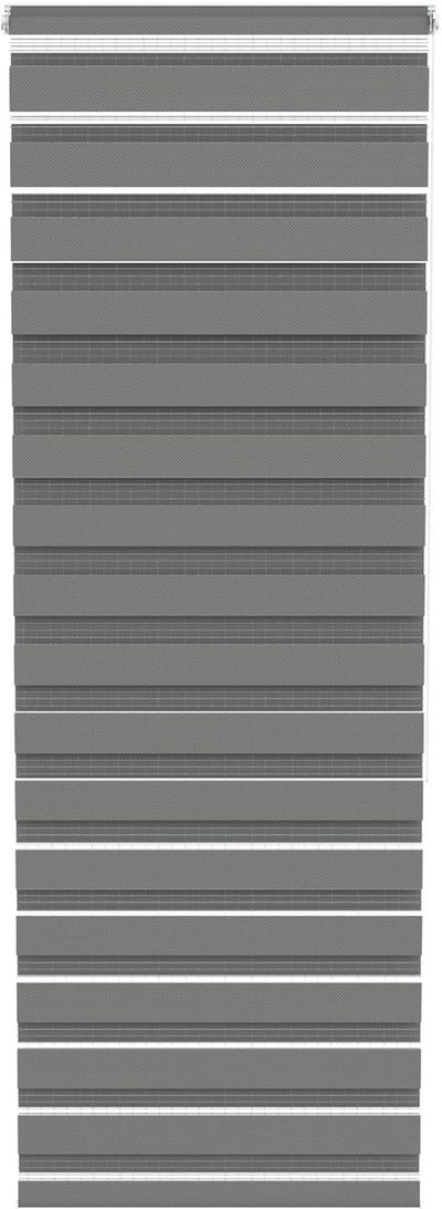ACXIN Zebra Rollo Klemmfix - Zonder Boren - Lichtdoorlatend en Verduisterend - 80x220cm Grijs