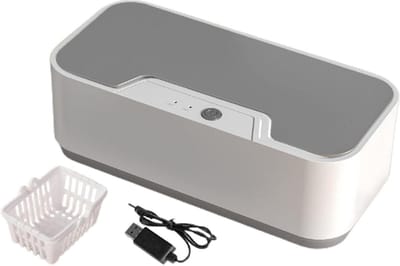 Ultrasone Reiniger - Schoonmaakapparaat - Sieraden Reinigen - 45.000 Trillingen Per Seconde - 22x10x7.5cm - Wit