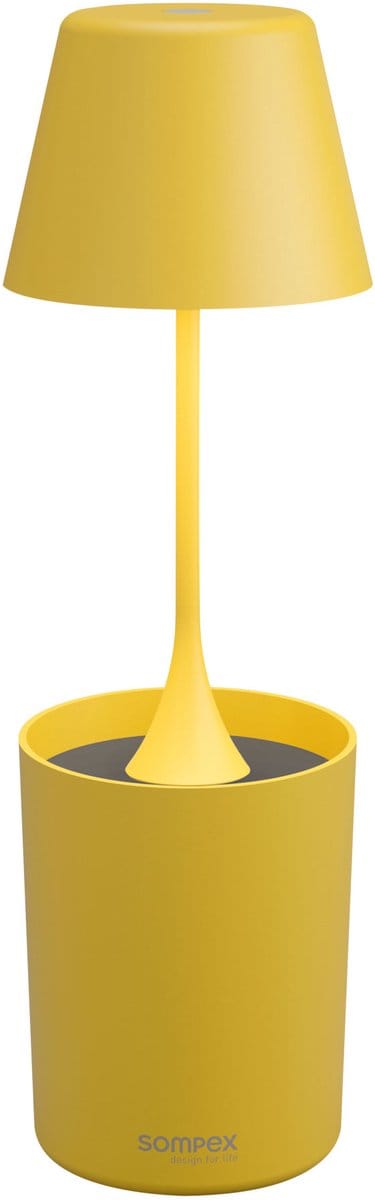Sompex tafellamp | PEEKY | Geel | Oplaadbaar | Accu / De nieuwe PEEKY oplaadbare lamp van Sompex creëert niet alleen een gezellige sfeer maar ondersteunt ook actief de plantengroei met zijn speciale Plant-Growing-Light / oplaadbaar / dimbaar / accu