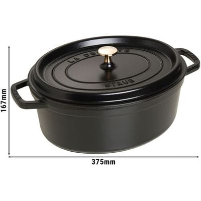 STAUB LA COCOTTE - Kookpot - Ovaal - 310mm - Gietijzer - Zwart