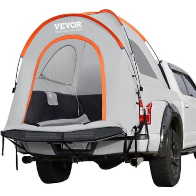 Pick-up Truck Tent, 5.5'-6' Pick-up Truck Tent met Regenhoes en Draagtas, Waterdichte PU2000mm Dubbellaagse Truck Tent voor Kamperen, Geschikt voor 2-3