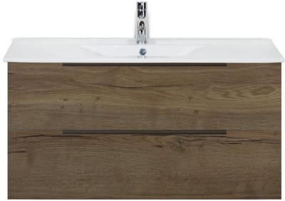 Seville Badmeubelset 100 cm - Tabacco Edge Greep - Wastafel Enjoy