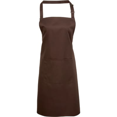 Schort/Tuniek/Werkblouse Unisex One Size Premier Brown 65% Polyester, 35% Katoen