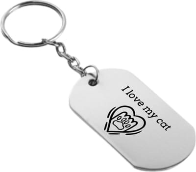 Akyol - I love my cat Sleutelhanger - Kat sleutelhanger - Sleutelhanger Kat - Katten pootjes Sleutelhanger - Katten - Poesje sleutelhanger - Cadeau kat - Cat keychain - Kattenspeelgoed
