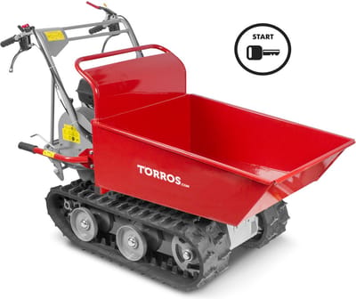 Rupsdumper manuele kipbak 300kg 6,5pk 3+1R snelheden elektrische start Torros MRD300E