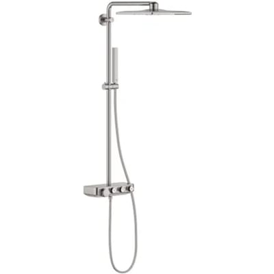 Grohe Regendouche Euphoria Smartcontrol System - Met Thermostatische Kraan - Grijs - Vierkant - Met Handdouche - 15cm Hartafstand - 2-straals