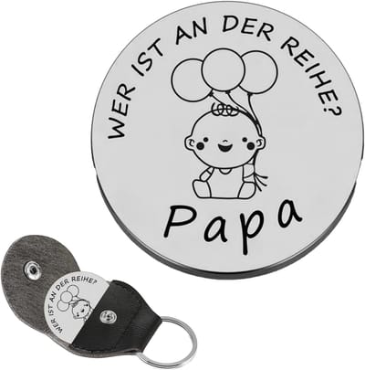 Stainless Steel Lucky Coin - Pocket Hug - Baptism Gift voor Jongens en Meisjes - Perfecte Beslissingsmunt voor Verwachtende Ouders - Gooi een Munt voor Beslissingen