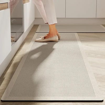 Keukentapijt Waterabsorberend Antislip Vloermat Diatomeeënaarde Olieabsorptie Voetmatten Minimalistische Streep Huisdecoratie Kleed 40x120cm