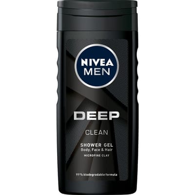 Nivea Men Deep Clean Douchegel voor Mannen 3-in-1 - Waslotion 250ml