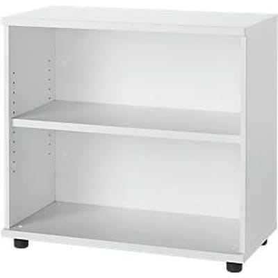 Schäfer Shop Select Boekenkast van hout, 2 legborden, B 800  x D 421 x H 750 mm, lichtgrijs