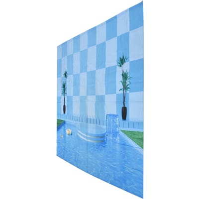 Douchegordijn Waterdicht Polyester Decoratief Gordijn met 12 stuks Haken voor Badkamer Huisdecoratie Type 1 white