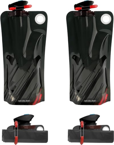 Vouwbare Sportfles Set van 2, 100ML - Lichtgewicht, Compact en Ideaal voor Sport en Reizen