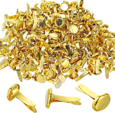 Allecto Plus - 200 stuks gouden patroonzakklemmen voor papier, knutselen en handwerk