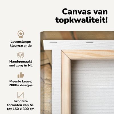 Canvas schilderij 90x60 cm - Wanddecoratie Oude verrekijker en kompas op wereldkaart - Muurdecoratie woonkamer - Slaapkamer decoratie - Kamer accessoires - Schilderijen op canvas