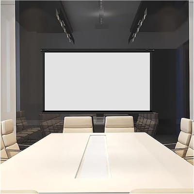 Projectiescherm met standaard - Vouwbaar scherm - Films kijken - In hoogte verstelbaar - 72 inch - Wit