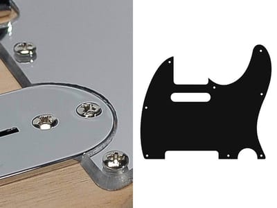 Boston TE-210-MC pickguard, Teaser, standard, 2 ply, mirror chrome