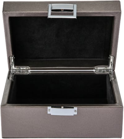 Emilie collection - opbergdoos - metallic zilver - luxe opbergkist voor sieraden en accessoires - maat small