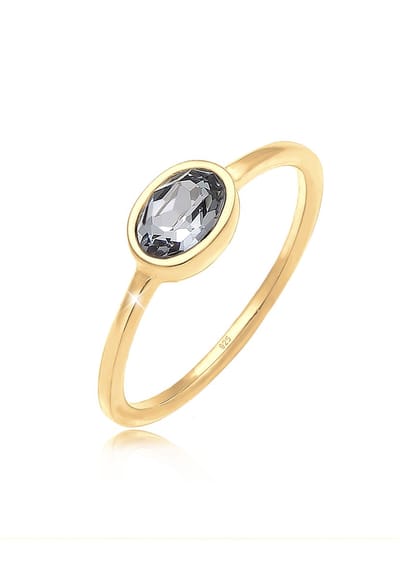 Elli - Ring - Damesring Klassiek Eenvoudig met Kristal 925 Sterling Zilver - Dames