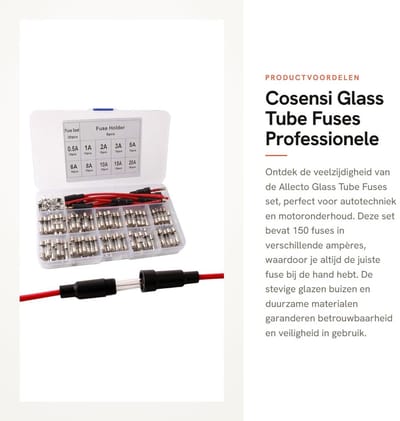 Dailygoods - glaszekeringen set 150 stuks - glaszekering 5x20mm - fuse holder - fuse box - inclusief 20 fuse seats