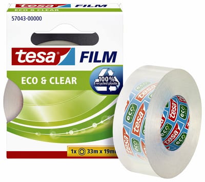 Plakband tesafilm® Eco & Clear 33mx19mm transparant | 10 stuks