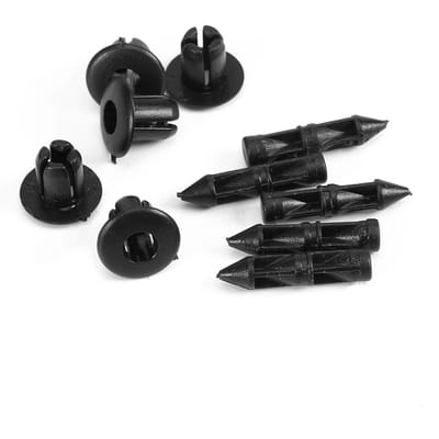 Style de voiture 100 pièces 6mm rivet plastique carénage de moto CLIPS DE GARNITURE pour Honda pour Yamaha Suzuki black