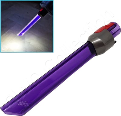 Lichtgevende LED spleetzuigmond plintenzuigmond geschikt voor Dyson V7 V8 V10 V11 V15 (sv11 sv10 sv12 sv14 sv16 sv17 sv22)