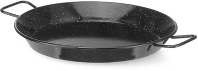 HENDI Paellapan - plaatstaal met emaillelaag - 30 cm diameter, 5 cm hoog - met 2 grepen, koken en opdienen - vaatwasserbestendig - voor gas, keramisch en elektrisch