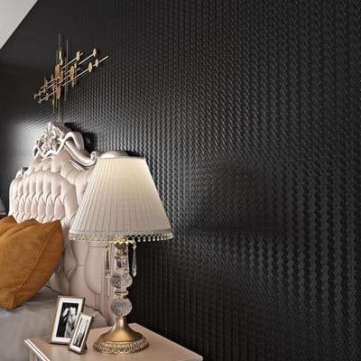 Zelfklevend 3D Abstract Wanddecoratie met Breipatroon voor Slaapkamer en Woonkamer - Waterdicht en Duurzaam 40CMx2M
