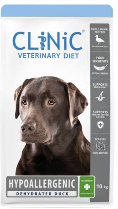Clinic Veterinary Diet Dog Hypoallergenic Eend - Dieethondenvoer - 2.5 kg