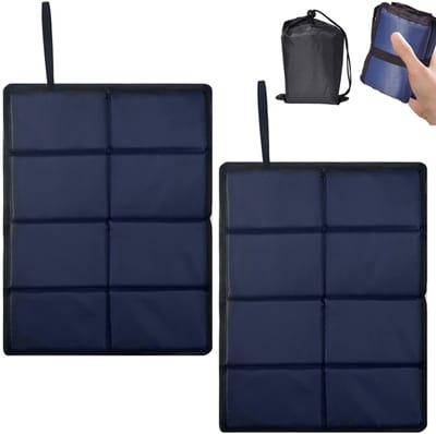 2 stuks - Opvouwbaar zitkussen voor buiten - Zitkussen - Outdoor Zitkussen - Opvouwbaar - Met Opbergtas - Compact & Waterdicht - Geschikt Voor Wandelen - Vissen En Kamperen - blauw