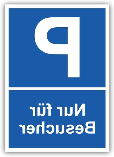 Parkeerbord Bezoekers - Parkeerinstructie - Parkeerruimte Aangeven - Weerbestendig Aluminium - 30 x 21 cm - Wit