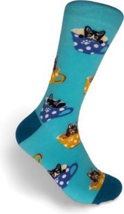 ZOETTT Katten in kopjes sokken - Sokken - Leuke sokken - Vrolijke sokken - Dieren sokken - Sokken met katten - Katten cadeau