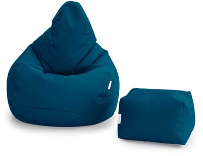 Gaming Zitzak Stoel met Voetenbankje Binnenshuis Buitenshuis Waterbestendig Zitzak met Ergonomisch Ontwerp