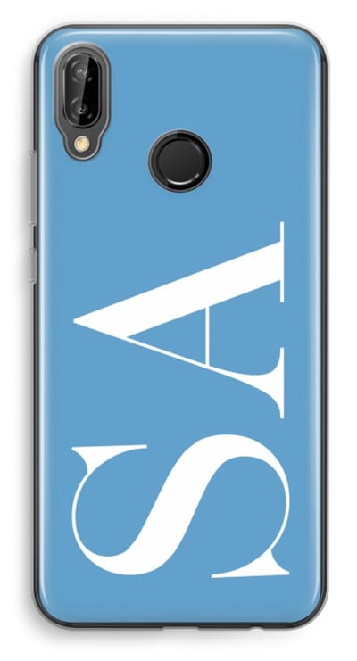 Gepersonaliseerd - Case Company® - Hoesje geschikt voor Huawei P20 Lite hoesje - Monogram N°2 - Soft Cover Telefoonhoesje - Bescherming aan alle Kanten en Schermrand