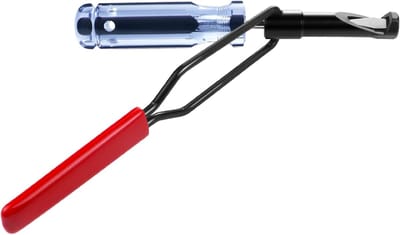 Daity Een borgmoer voor klepafstelling van 10 mm - een sleufvormig klepslijpgereedschap - een klepafstelbout en een borgmoer met positioneringsvenster - geschikt voor Honda - Toyota en andere Japanse automotoren (rood).