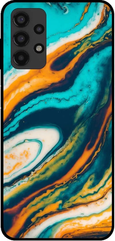 Smartphonica Telefoonhoesje voor Samsung Galaxy A13 4G marmer look - backcover marmer hoesje - Groen geschikt voor Samsung Galaxy A13 4G